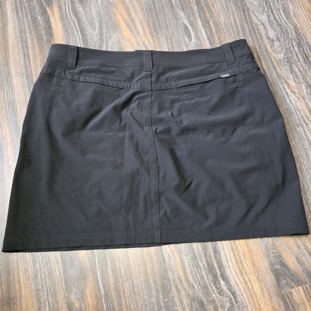 Eddie Bauer Womens Black Active Hiking Skort Size 16 Stretch Pockets Travel